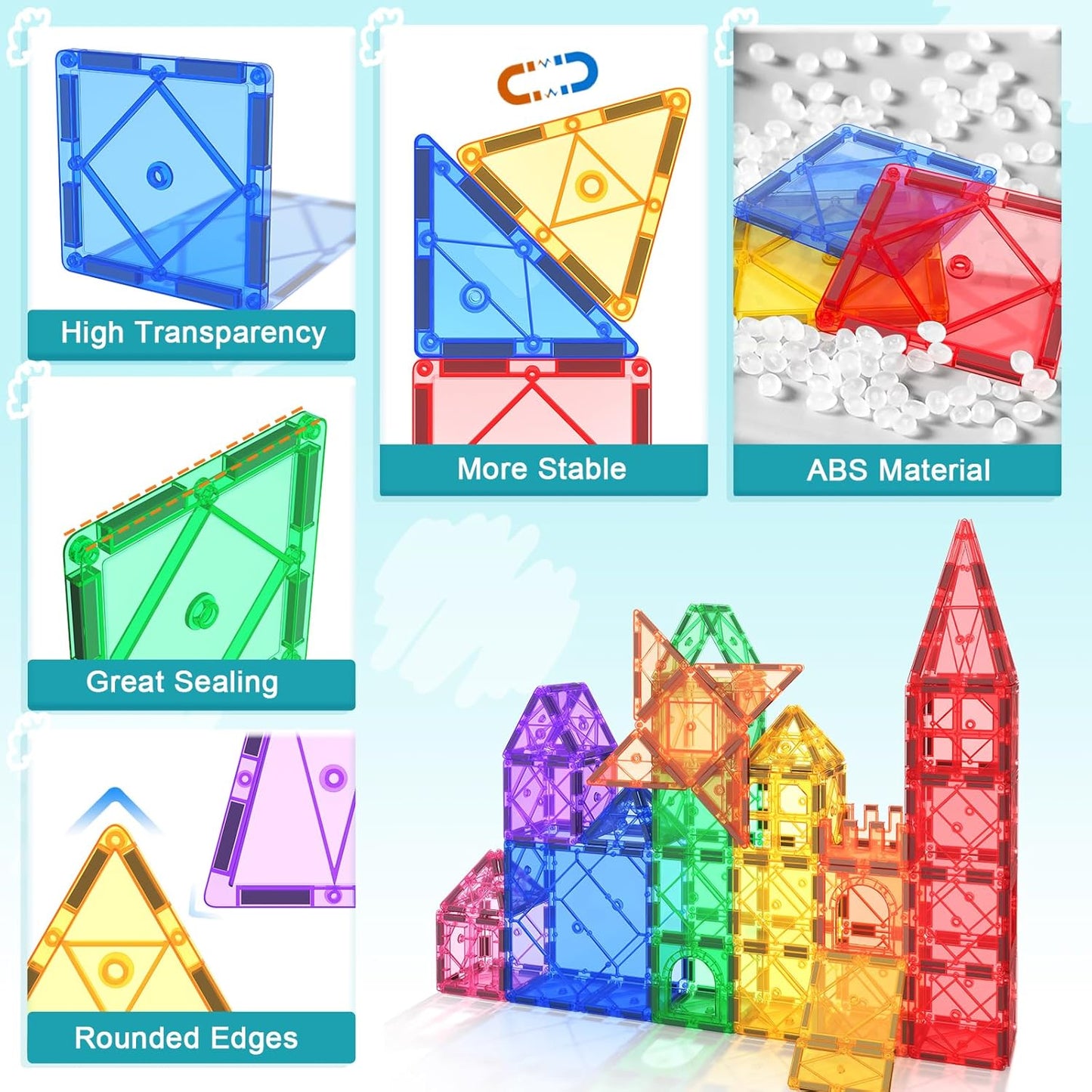 Magnetic Tiles STEM Building Blocks (32PCS )
